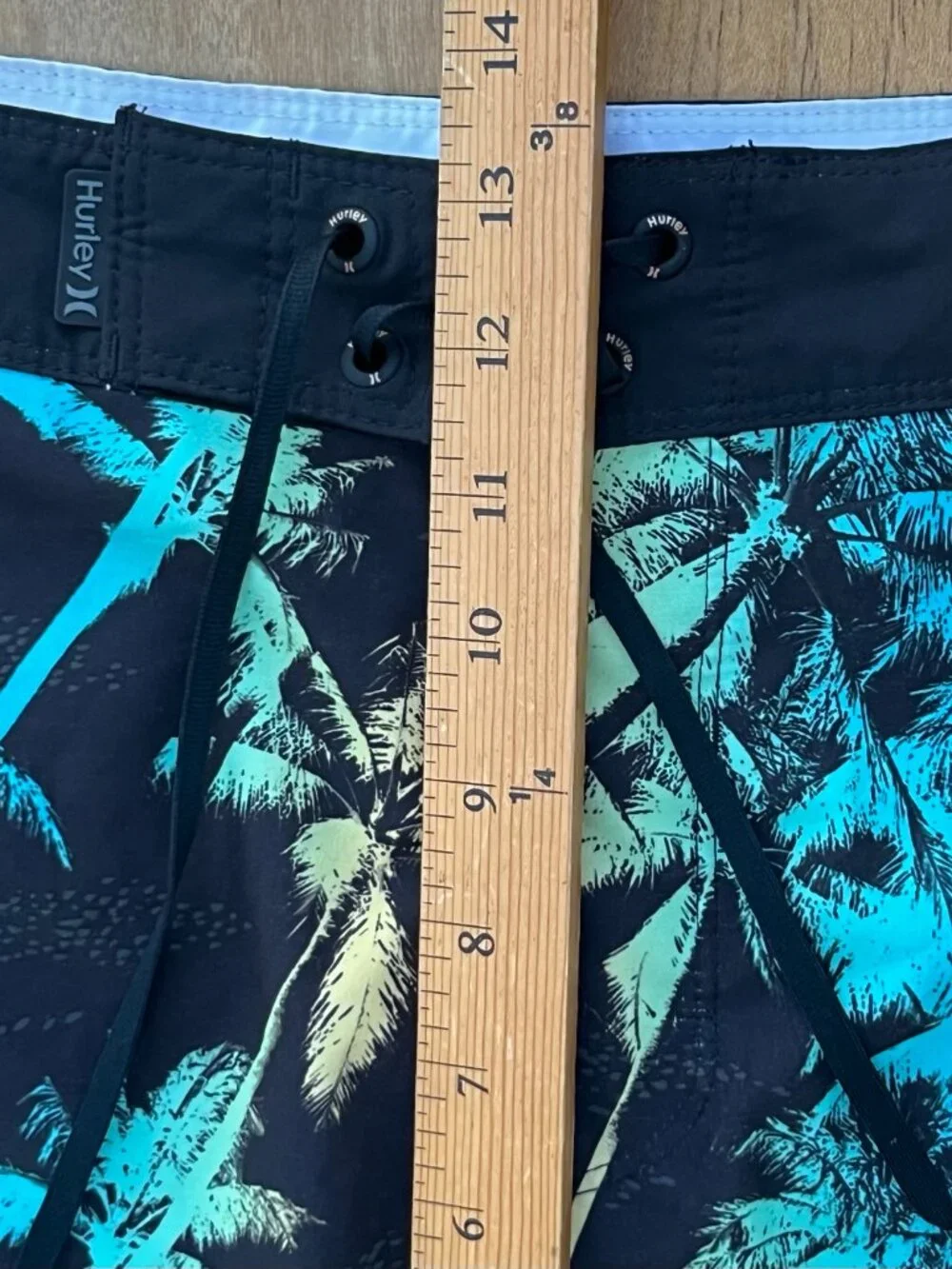 HURLEY PHANTOM TROPICAL PALM TREES BOARD SHORTS Men’s sz 38 Black